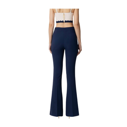 Elisabetta Franchi Pantaloni Pantalone Donna a zampa stretch Oltre mare P25 - ELISABETTA FRANCHIPA07951E2 - DC8 - 42 - Francavilla Moda